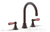 JAMESTOWN Widespread Faucet - High Spout - Lever Handle with "Pink" Accents 165-04