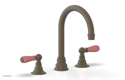 JAMESTOWN Widespread Faucet - High Spout - Lever Handle with "Pink" Accents 165-04