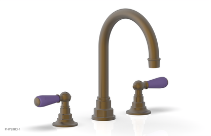 JAMESTOWN Widespread Faucet - High Spout - Lever Handle with "Purple" Accents 165-04