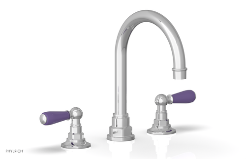 JAMESTOWN Widespread Faucet - High Spout - Lever Handle with "Purple" Accents 165-04