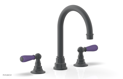 JAMESTOWN Widespread Faucet - High Spout - Lever Handle with "Purple" Accents 165-04