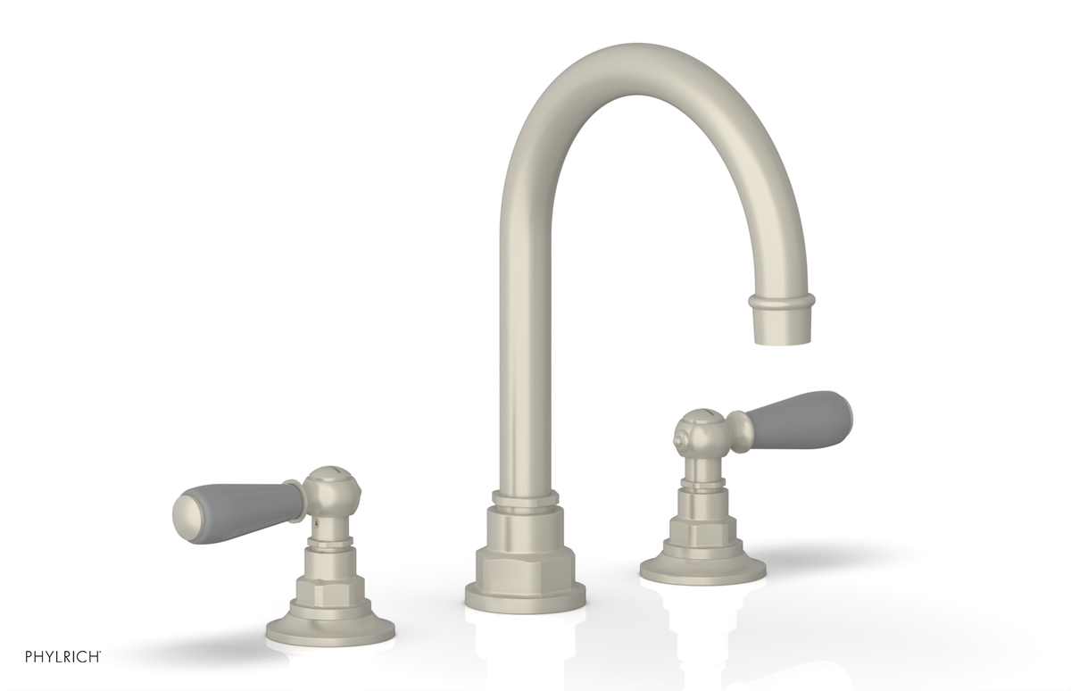 JAMESTOWN Widespread Faucet - High Spout - Lever Handle with "Grey" Accents 165-04