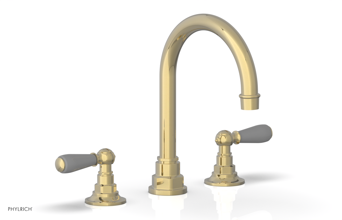JAMESTOWN Widespread Faucet - High Spout - Lever Handle with "Grey" Accents 165-04