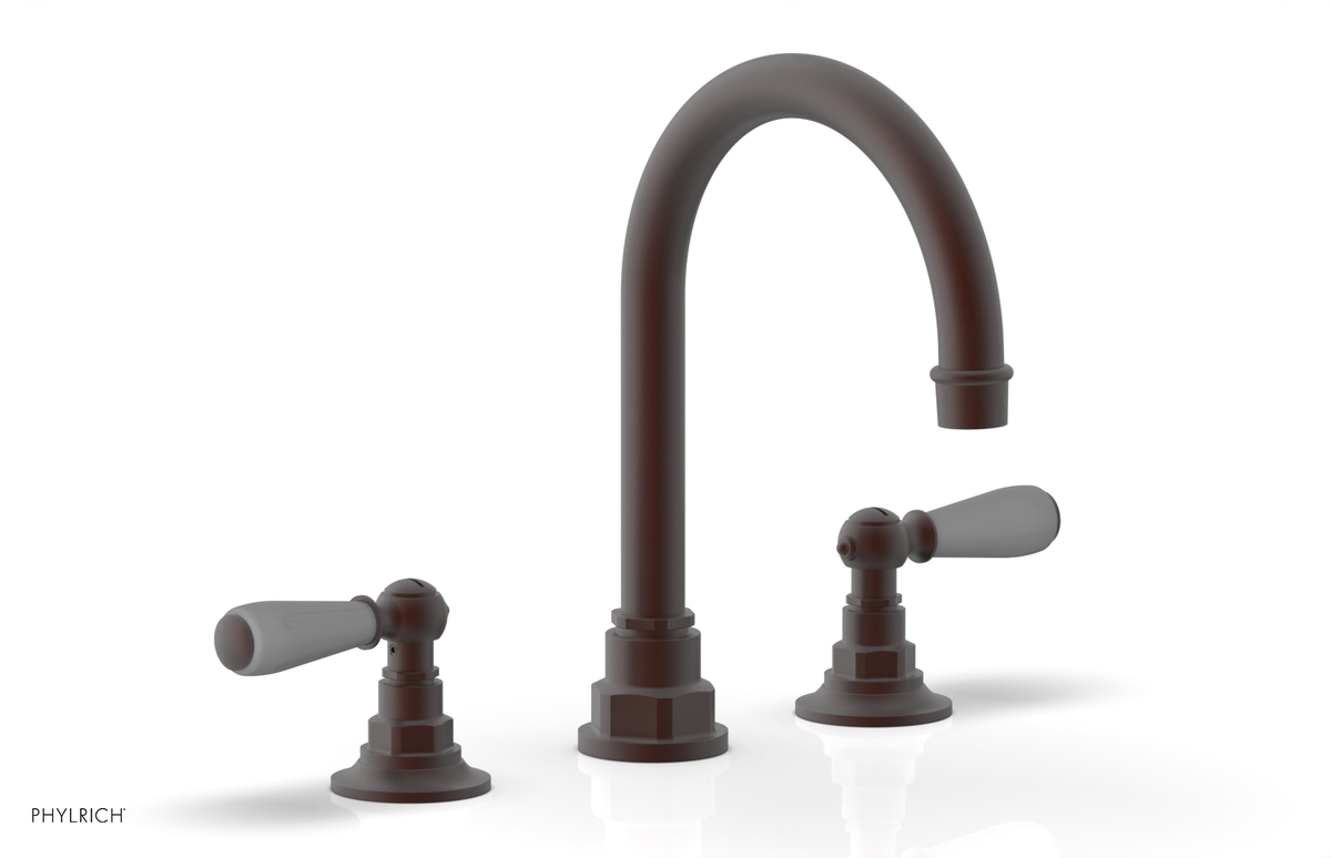 JAMESTOWN Widespread Faucet - High Spout - Lever Handle with "Grey" Accents 165-04