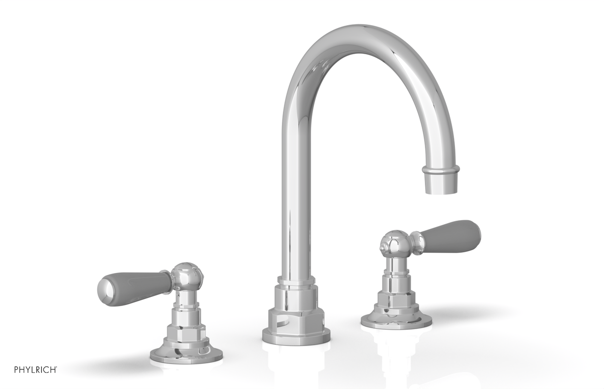 JAMESTOWN Widespread Faucet - High Spout - Lever Handle with "Grey" Accents 165-04