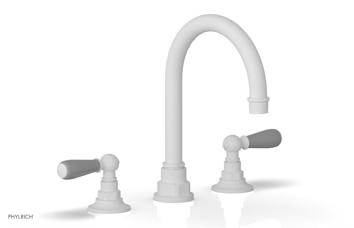 JAMESTOWN Widespread Faucet - High Spout - Lever Handle with "Grey" Accents 165-04