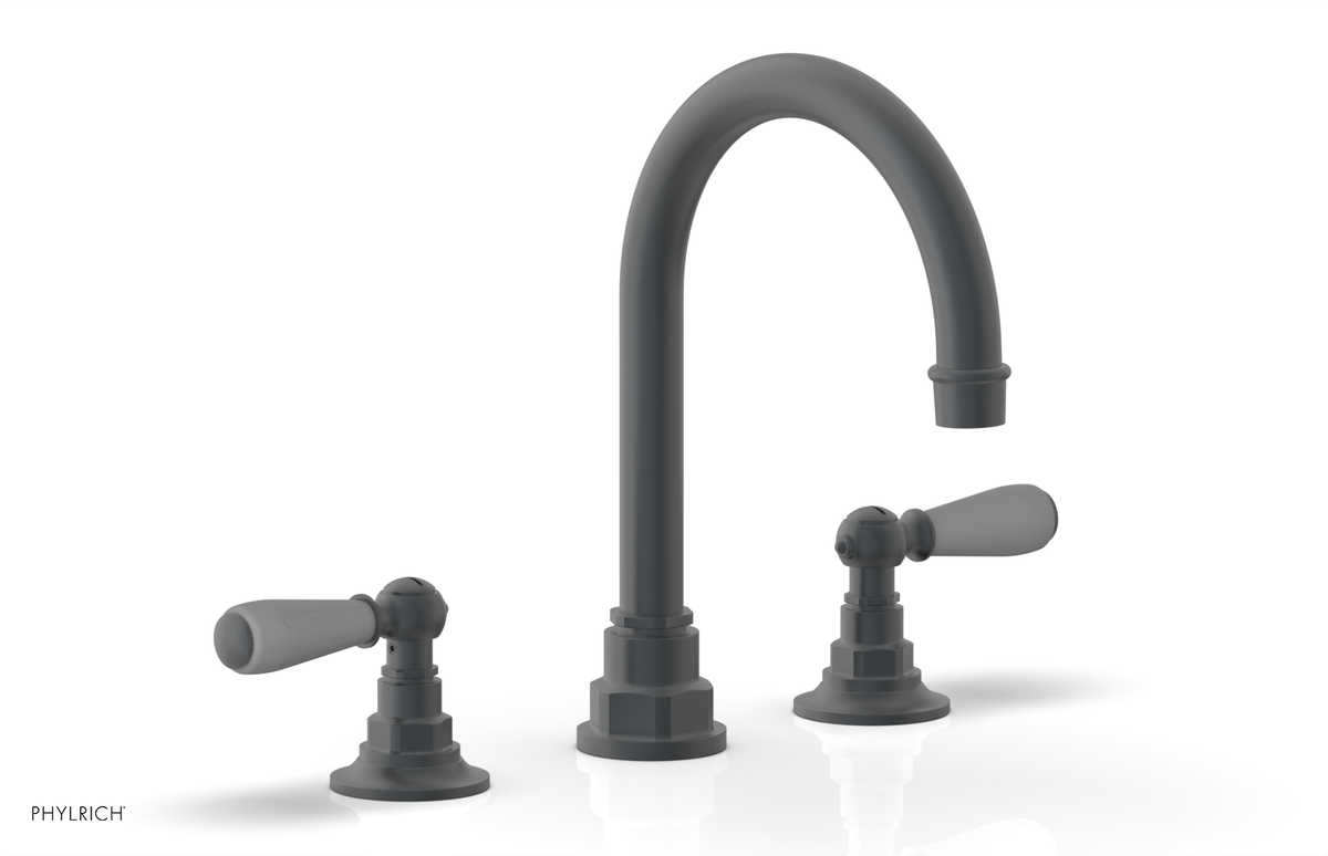 JAMESTOWN Widespread Faucet - High Spout - Lever Handle with "Grey" Accents 165-04