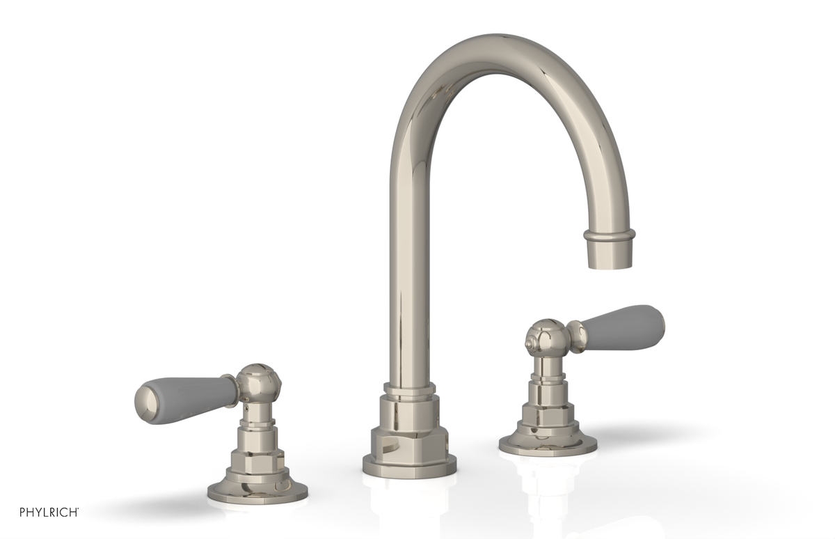 JAMESTOWN Widespread Faucet - High Spout - Lever Handle with "Grey" Accents 165-04