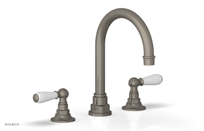JAMESTOWN Widespread Faucet - High Spout - Lever Handle with "White" Accents 165-04