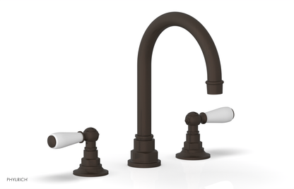 JAMESTOWN Widespread Faucet - High Spout - Lever Handle with "White" Accents 165-04