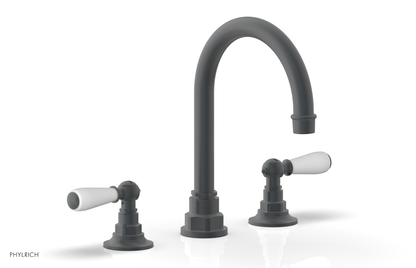 JAMESTOWN Widespread Faucet - High Spout - Lever Handle with "White" Accents 165-04
