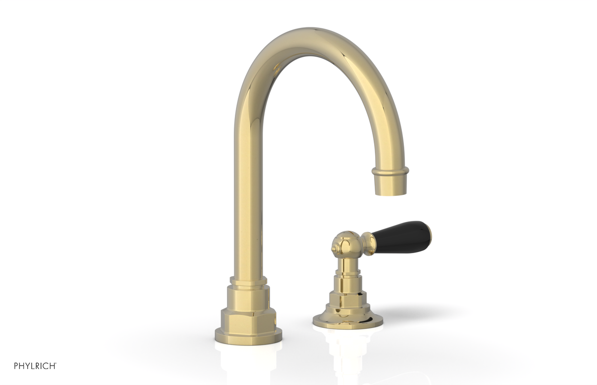 JAMESTOWN Single Handle Faucet - High Spout - Lever Handle with "Black" Accents 165-06