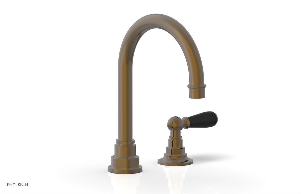 JAMESTOWN Single Handle Faucet - High Spout - Lever Handle with "Black" Accents 165-06