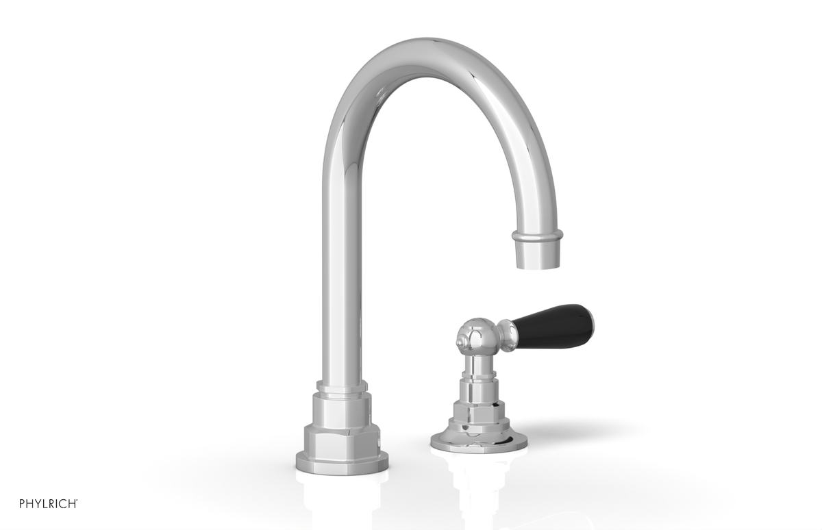 JAMESTOWN Single Handle Faucet - High Spout - Lever Handle with "Black" Accents 165-06