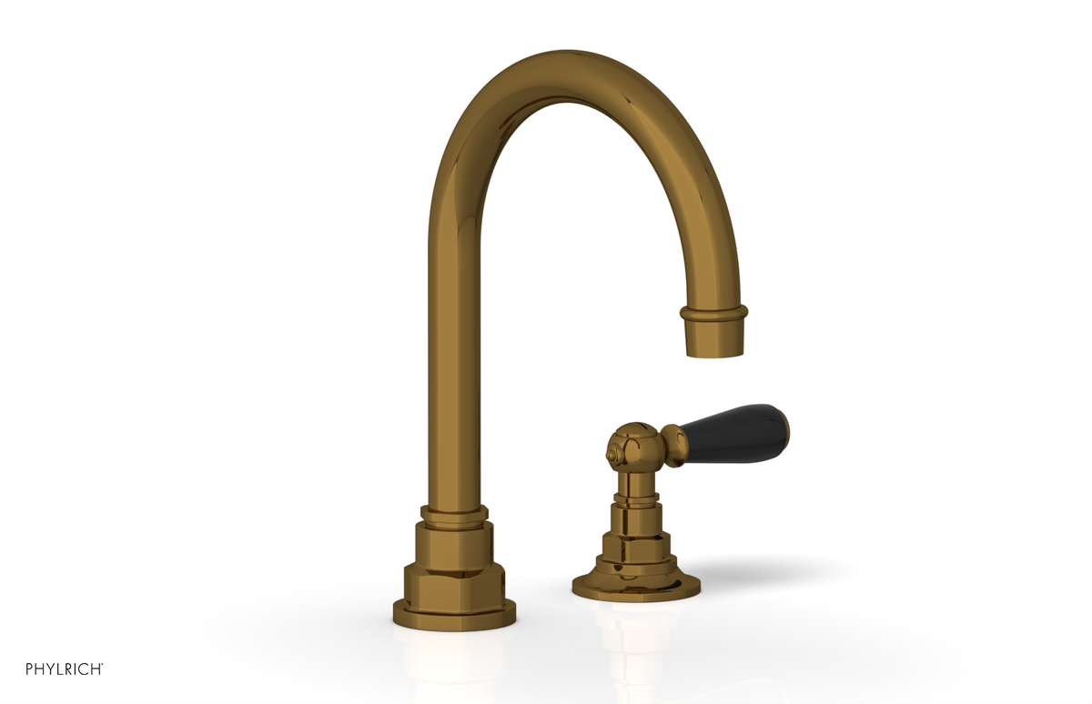 JAMESTOWN Single Handle Faucet - High Spout - Lever Handle with "Black" Accents 165-06