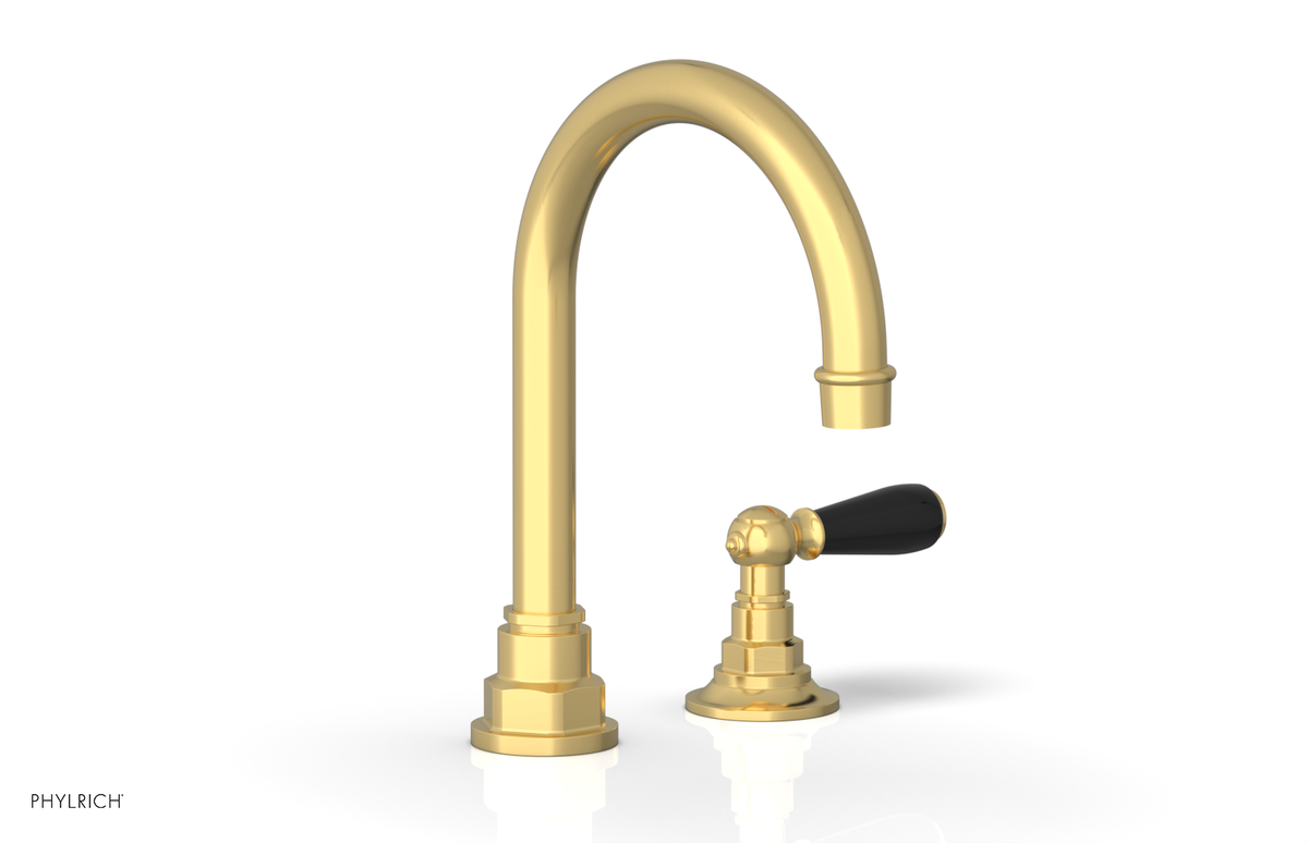 JAMESTOWN Single Handle Faucet - High Spout - Lever Handle with "Black" Accents 165-06