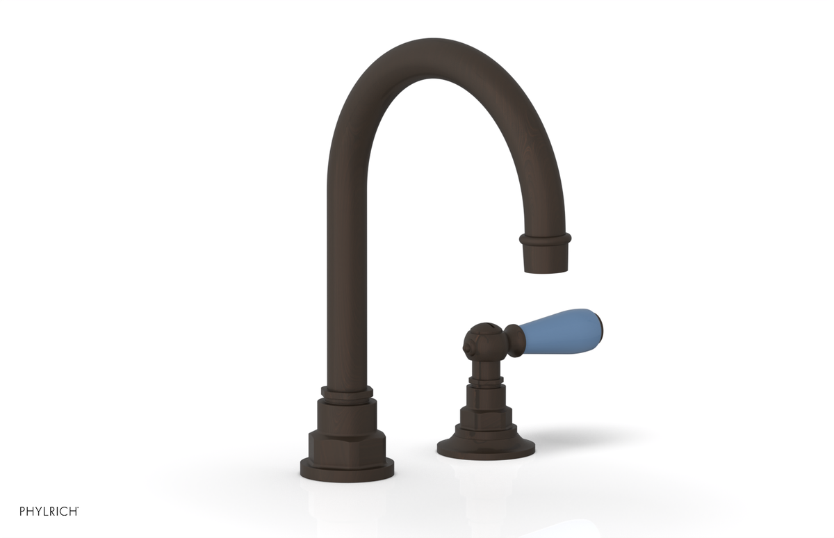 JAMESTOWN Single Handle Faucet - High Spout - Lever Handle with "Light Blue" Accents 165-06