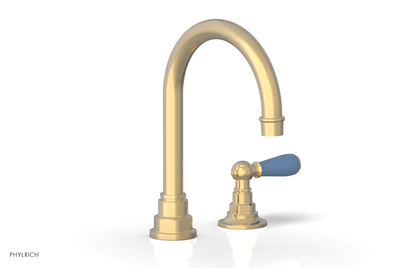 JAMESTOWN Single Handle Faucet - High Spout - Lever Handle with "Light Blue" Accents 165-06