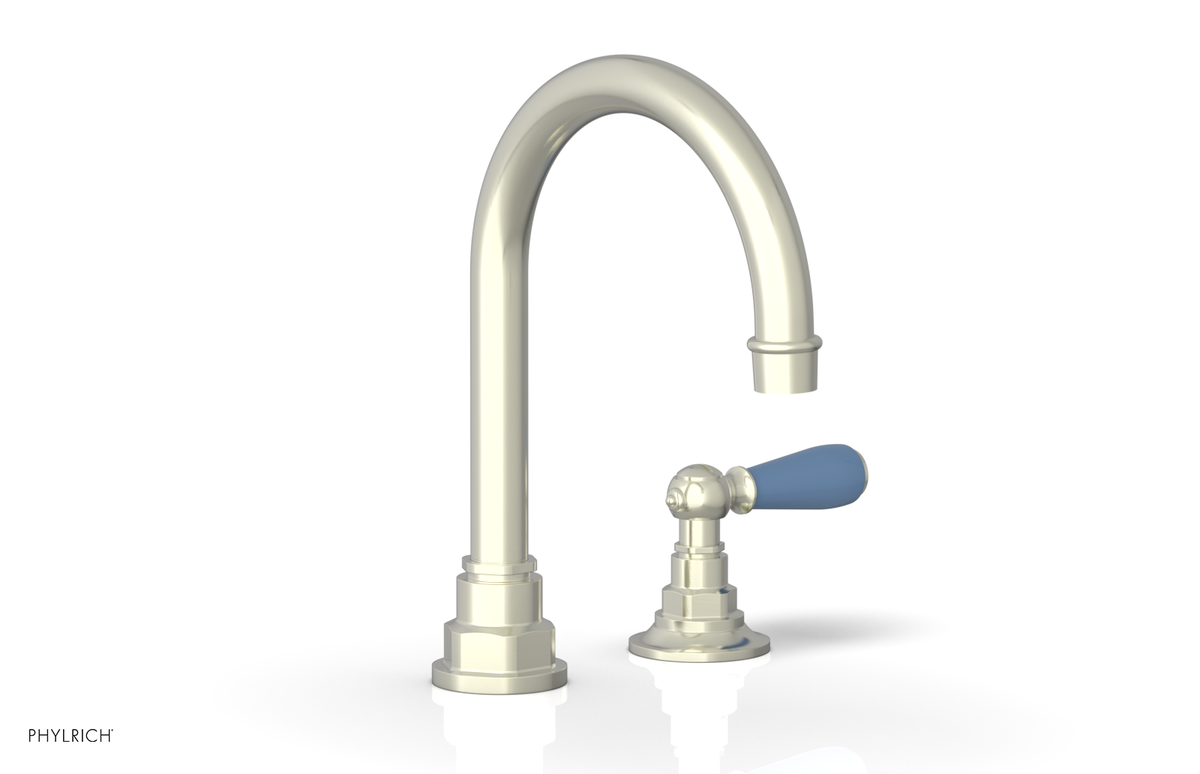 JAMESTOWN Single Handle Faucet - High Spout - Lever Handle with "Light Blue" Accents 165-06