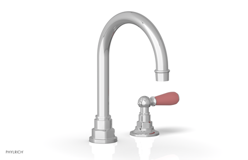 JAMESTOWN Single Handle Faucet - High Spout - Lever Handle with "Pink" Accents 165-06