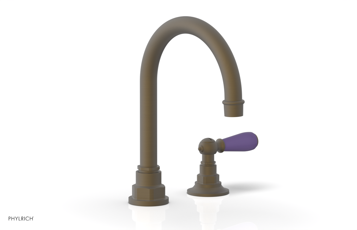 JAMESTOWN Single Handle Faucet - High Spout - Lever Handle with "Purple" Accents 165-06