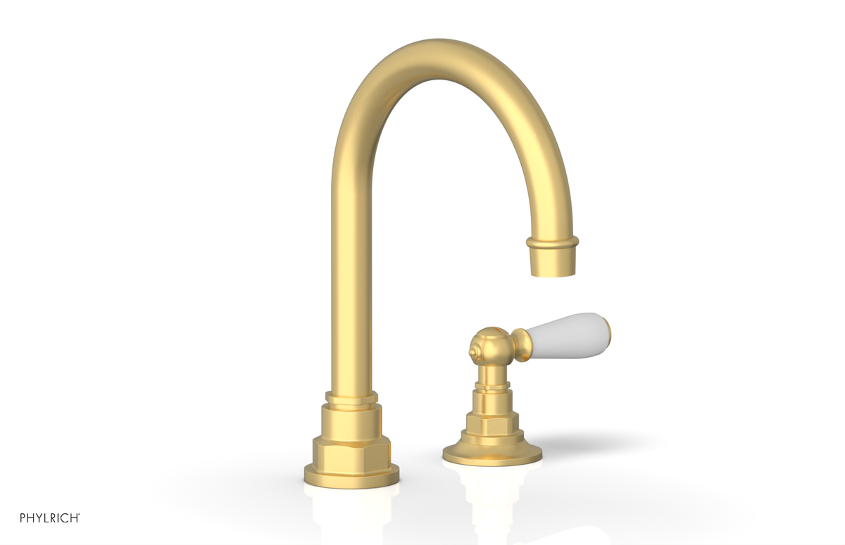 JAMESTOWN Single Handle Faucet - High Spout - Lever Handle with "White" Accents 165-06