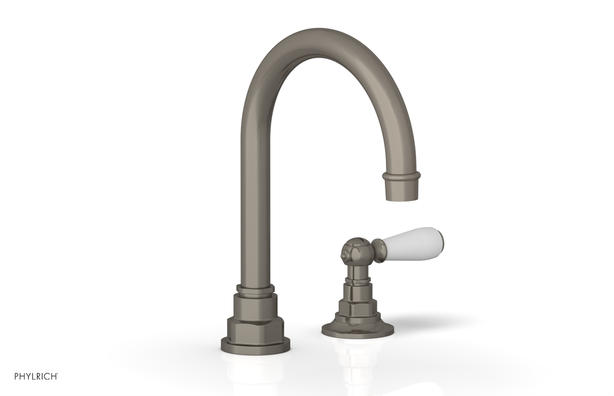 JAMESTOWN Single Handle Faucet - High Spout - Lever Handle with "White" Accents 165-06