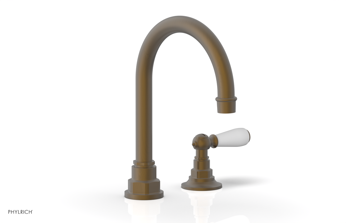 JAMESTOWN Single Handle Faucet - High Spout - Lever Handle with "White" Accents 165-06