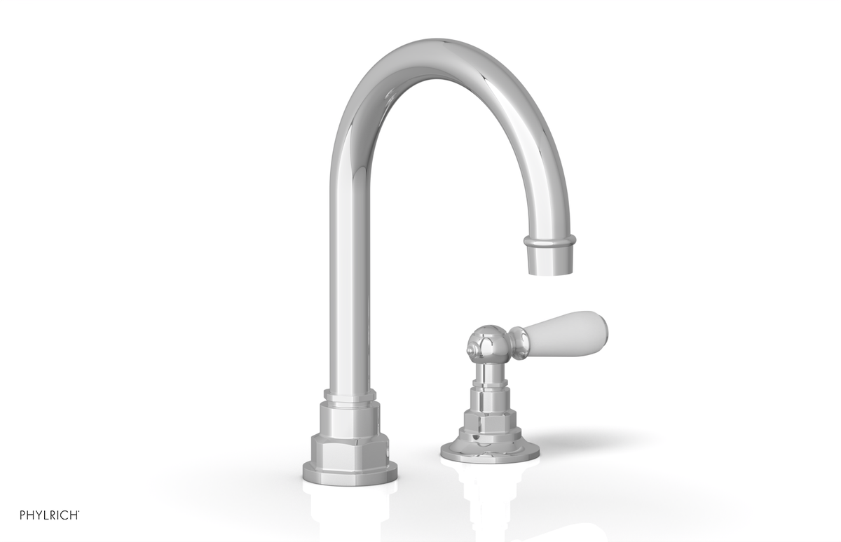 JAMESTOWN Single Handle Faucet - High Spout - Lever Handle with "White" Accents 165-06