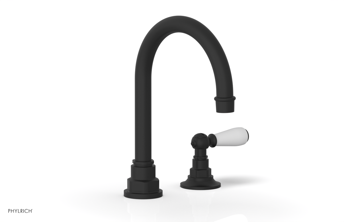 JAMESTOWN Single Handle Faucet - High Spout - Lever Handle with "White" Accents 165-06