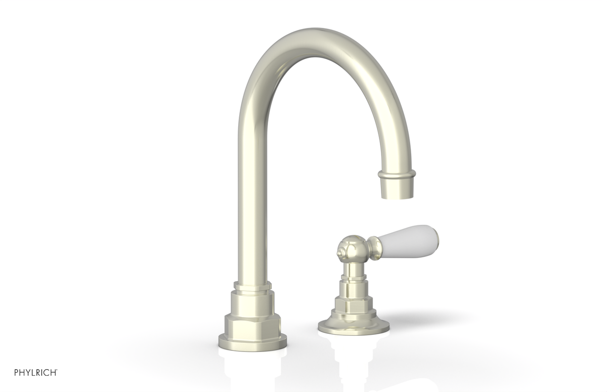JAMESTOWN Single Handle Faucet - High Spout - Lever Handle with "White" Accents 165-06