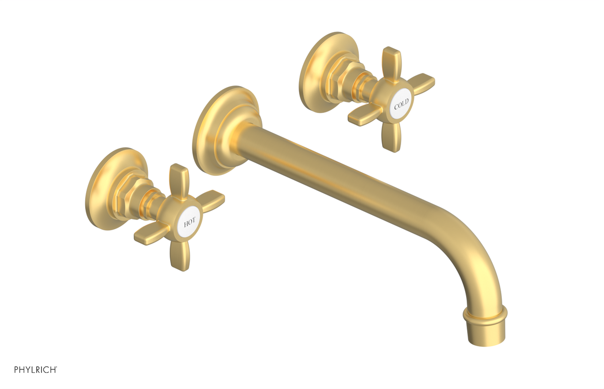 JAMESTOWN Wall Lavatory Set - 10" Spout - Cross Handle 165-11-10