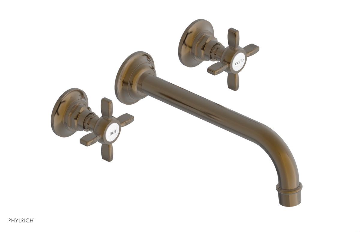 JAMESTOWN Wall Lavatory Set - 10" Spout - Cross Handle 165-11-10