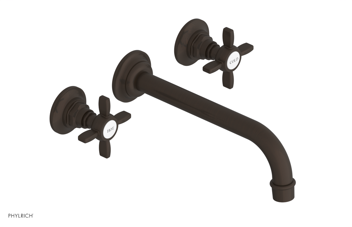 JAMESTOWN Wall Lavatory Set - 10" Spout - Cross Handle 165-11-10