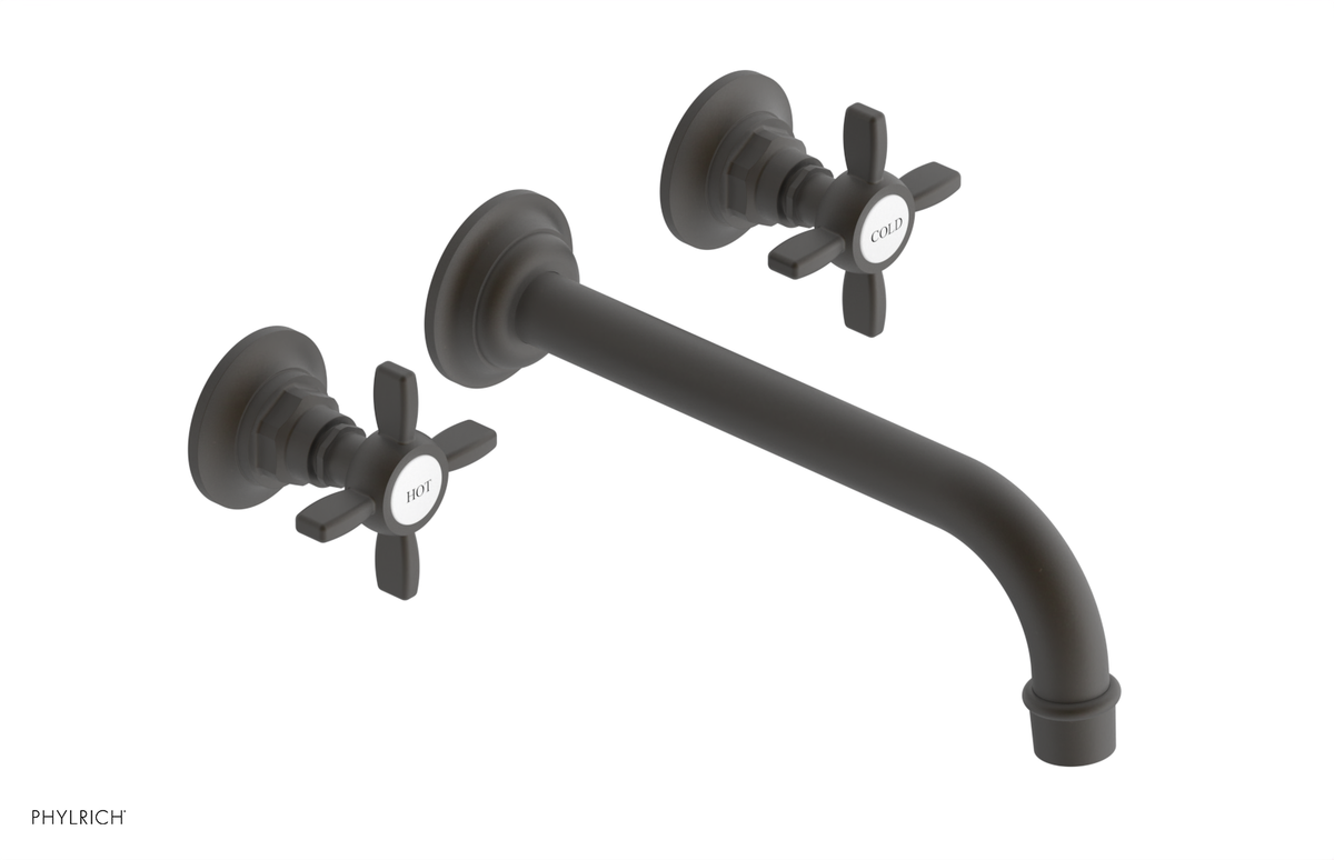 JAMESTOWN Wall Lavatory Set - 10" Spout - Cross Handle 165-11-10