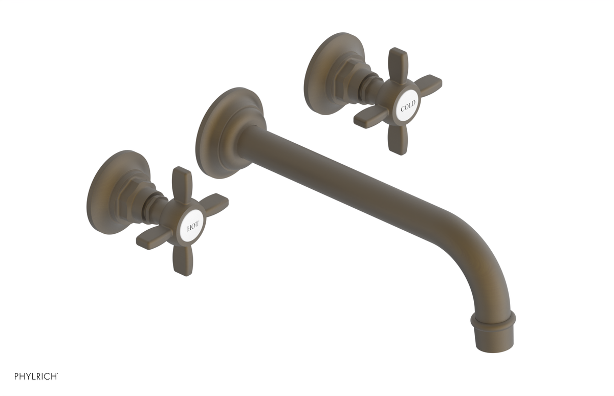 JAMESTOWN Wall Lavatory Set - 10" Spout - Cross Handle 165-11-10