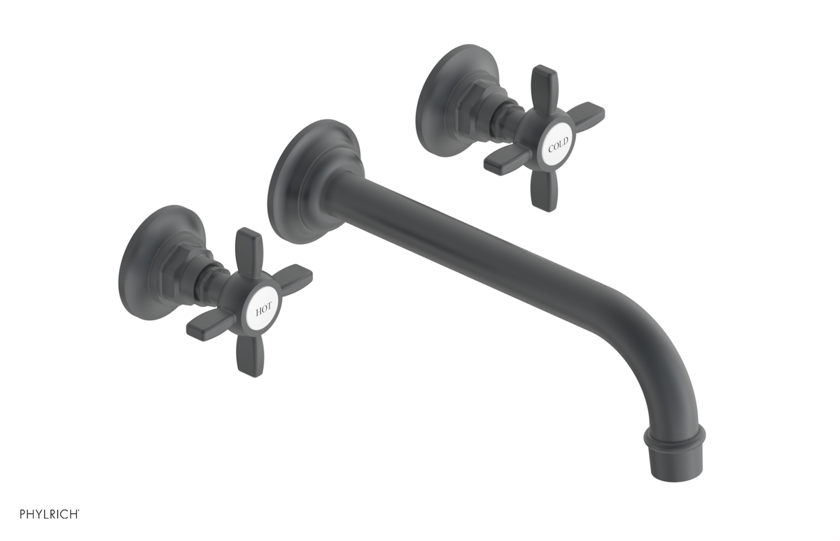JAMESTOWN Wall Lavatory Set - 10" Spout - Cross Handle 165-11-10