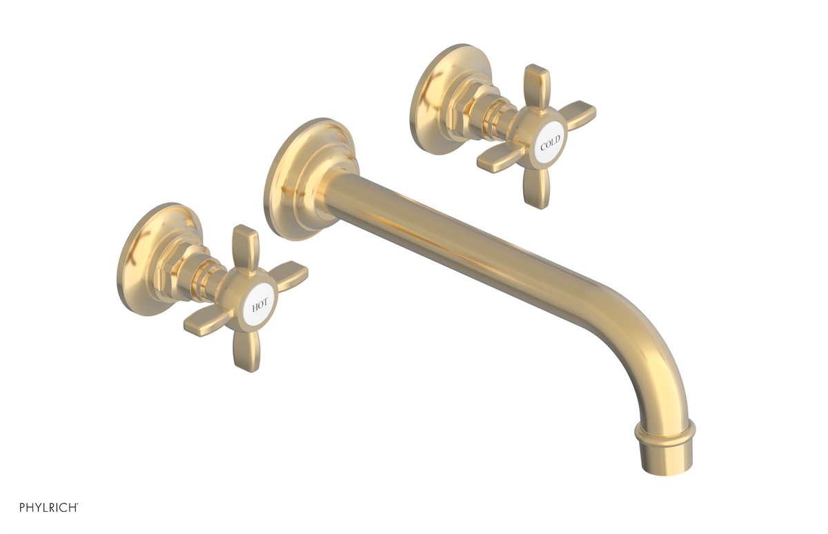 JAMESTOWN Wall Lavatory Set - 10" Spout - Cross Handle 165-11-10