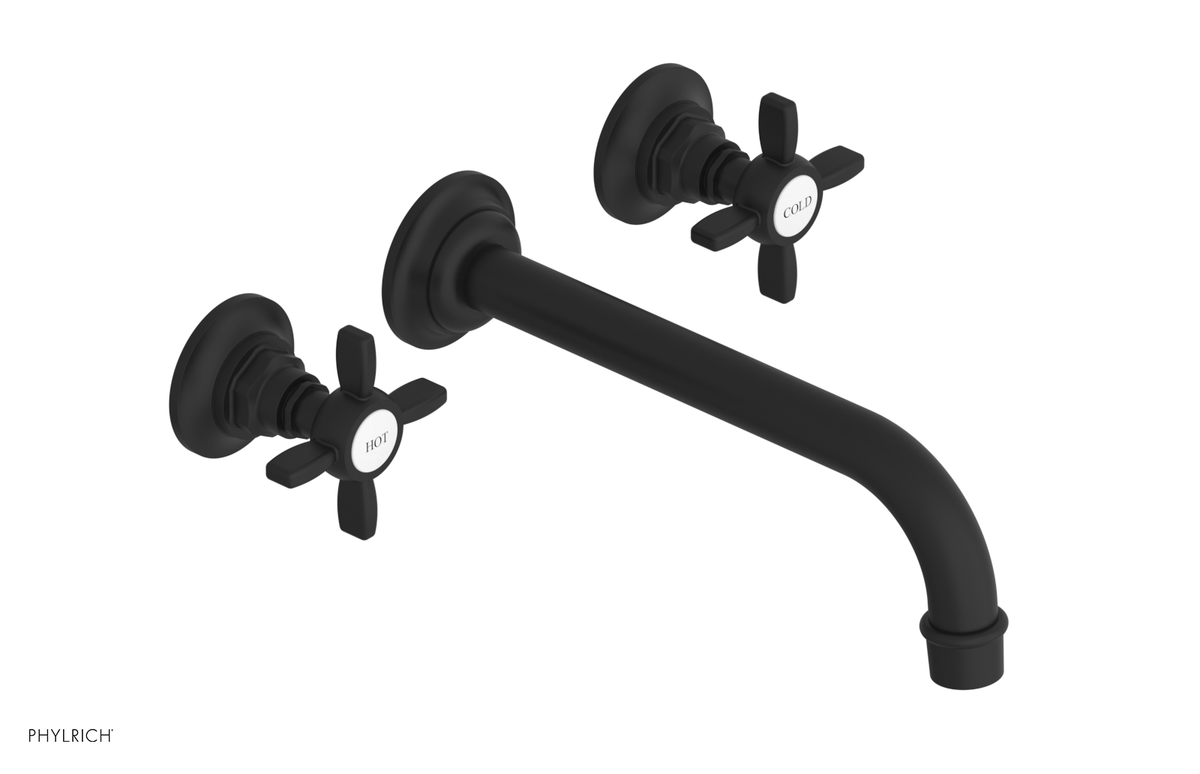 JAMESTOWN Wall Lavatory Set - 10" Spout - Cross Handle 165-11-10