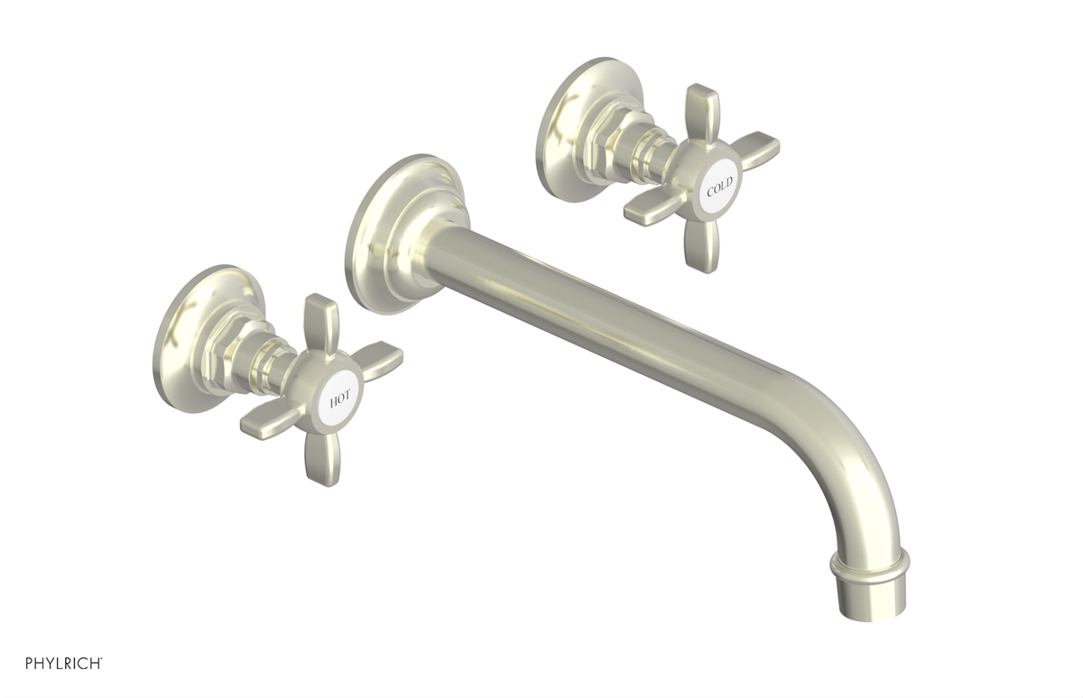 JAMESTOWN Wall Lavatory Set - 10" Spout - Cross Handle 165-11-10