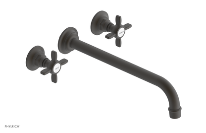 JAMESTOWN Wall Lavatory Set - 12" Spout - Cross Handle 165-11-12
