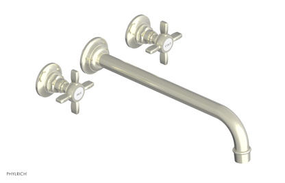 JAMESTOWN Wall Lavatory Set - 12" Spout - Cross Handle 165-11-12