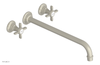 JAMESTOWN Wall Lavatory Set - 14" Spout - Cross Handle 165-11-14