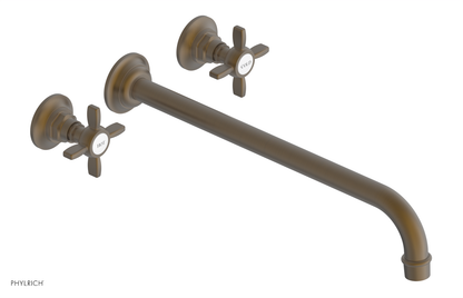 JAMESTOWN Wall Lavatory Set - 14" Spout - Cross Handle 165-11-14