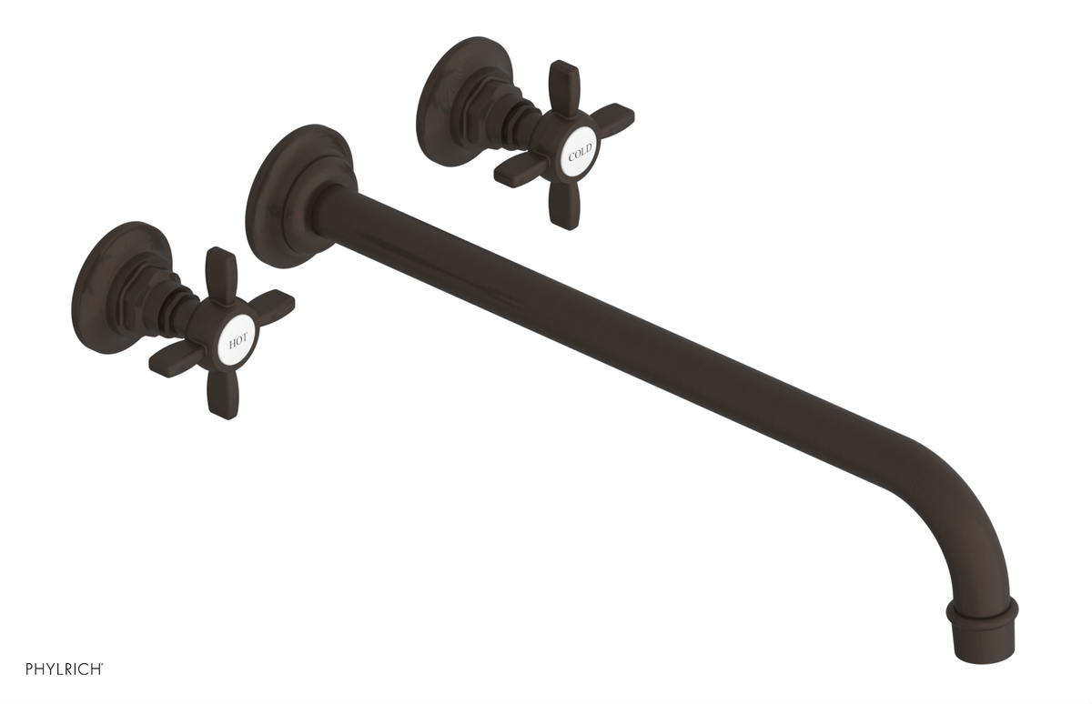 JAMESTOWN Wall Lavatory Set - 14" Spout - Cross Handle 165-11-14