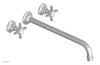 JAMESTOWN Wall Lavatory Set - 14" Spout - Cross Handle 165-11-14