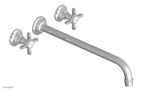 JAMESTOWN Wall Lavatory Set - 14" Spout - Cross Handle 165-11-14