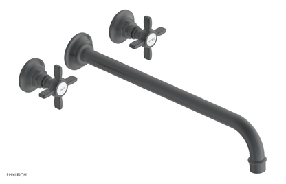 JAMESTOWN Wall Lavatory Set - 14" Spout - Cross Handle 165-11-14