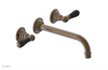 JAMESTOWN Wall Lavatory Set - 10" Spout - Lever Handle with "Black" Accents 165-12-10