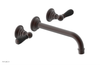 JAMESTOWN Wall Lavatory Set - 10" Spout - Lever Handle with "Black" Accents 165-12-10
